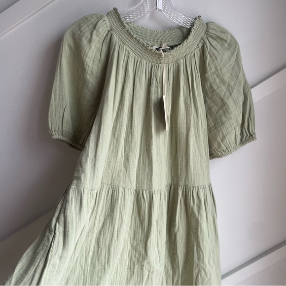 Universal Thread Smocked Gauze Shift Cotton Pastel Mint Baby Doll Dress size M - Picture 9 of 12